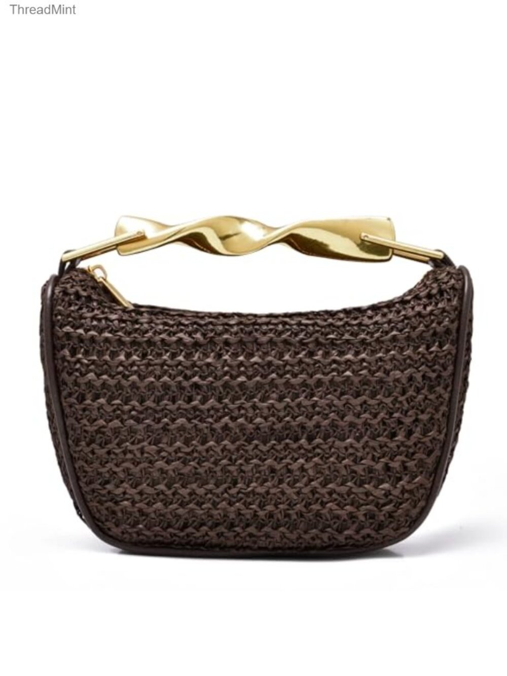 Mini Straw Clutch Purse Women Woven Crossbody Shoulder Handbag